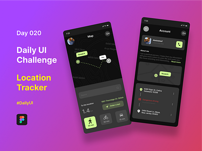 Day 020 Daily UI Challenge (Location Tracker)