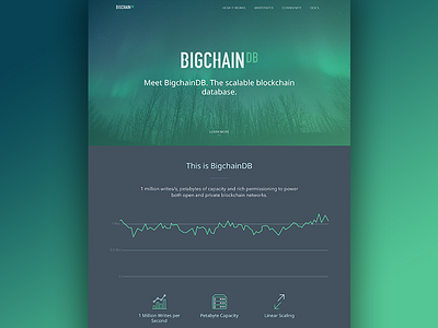 BigchainDB site bigchain blockchain branding ci css dark green html web