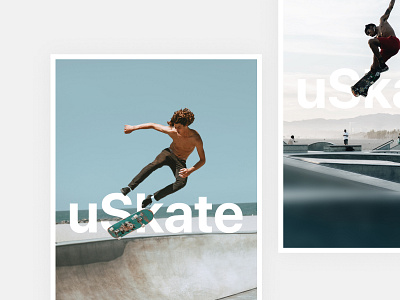 uSkate art direction culture design minimal photography poster skateboarding type