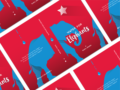 Water For Elephants book book cover book design cover design dust jacket elephant hardback icon illustration sara gruen water water for elephants