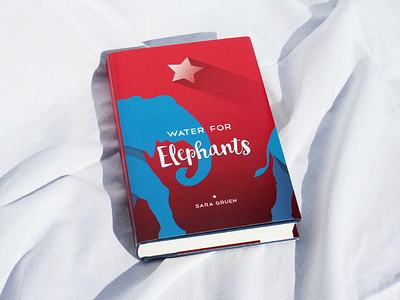 Water for Elephants Front book book cover book design cover design dust jacket elephant hardback icon illustration sara gruen water water for elephants