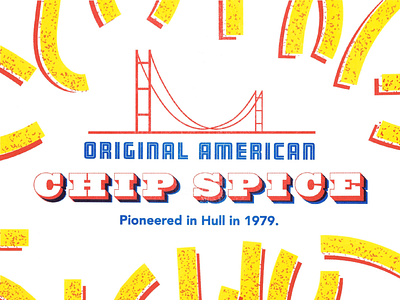 Chip Spice Risography chip spice chips design fries hull illustration kingston upon hull paprika print riso typography