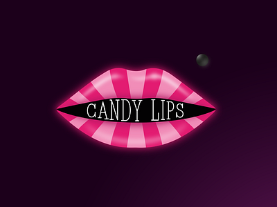 Candy Lips branding candy candy lips candy stripes candycane design gradient icon illustration lips lipstick logo logo design logotype makeup mole stripes sweet sweets typography