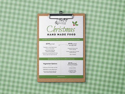 Larkins Menu christmas christmas food clipboard food holly hull larkins menu menu design moes kitchen