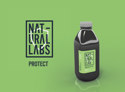 Natural Laboratories, Protect Packaging branding design freelance designer freelancer graphic design logo logo design monogram package package design packaging design typography vector