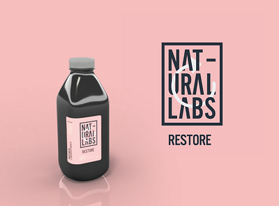 Natural Laboratories Restore (Packaging Design) branding design freelance freelancer graphic design logo logo design monogram packaging packaging design type typography vector