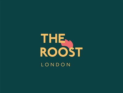 The Roost LDN Concept branding chicken design graphic design logo logo design monogram negative space negative space type typography vector