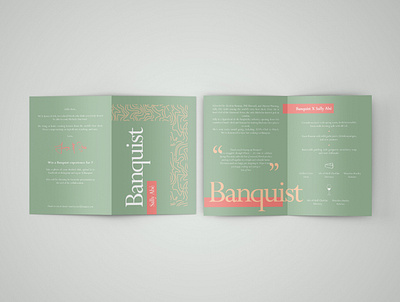 Banquist: Sally Abe Menu Design branding design editorial design graphic design illustration logo logo design menu design monogram pattern premium branding premium design premium menu design typography