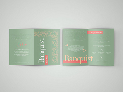 Banquist: Sally Abe Menu Design branding design editorial design graphic design illustration logo logo design menu design monogram pattern premium branding premium design premium menu design typography