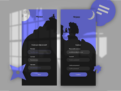 Sign Up Screen | Ninjapp app design home sign sign up ux