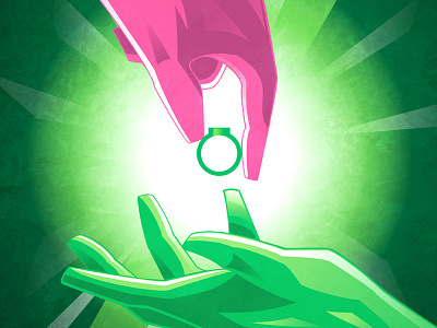 ORIGIN - Emerald Knight art comics design green originseries poster purple superheroes vector
