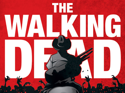 TWD - Finished art black comics design graphic illustration image image comics noir novels overlay pop culture red robert kirkman sheriff silhouettes the walking dead typography vector zombies