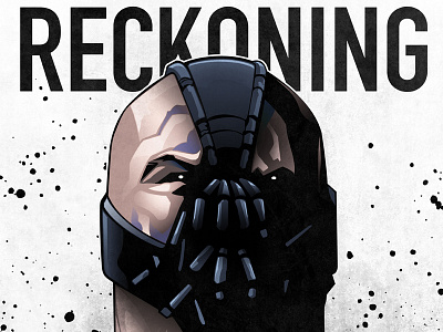 Gotham's Reckoning art bane batman black comicart comics design splatter the dark knight rises tom hardy vector