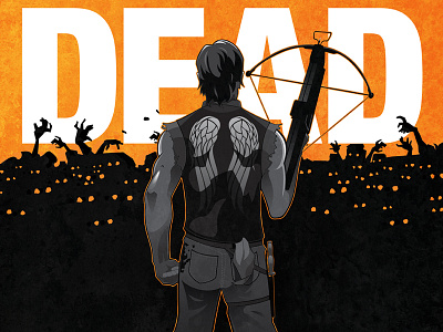 TWD - Daryl art comics daryl daryl dixon design image comics orange the walking dead vector yellow zombies