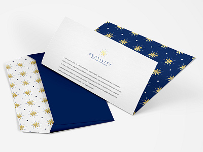Fertility Acupuncture Clinic 〰️ Brand identity collateral acupuncture brand identity branding feminine fertility flower logo logo design navy and gold