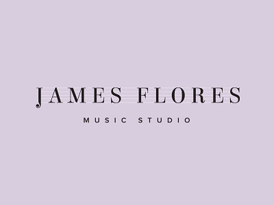 James Flores Music Studio 〰️ Brand identity design brand identity branding lavender logo logo design music music studio music teacher musician piano purple visual identity
