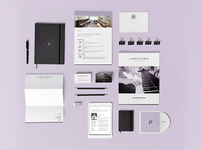 James Flores Music Studio 〰️ Brand identity mock-up