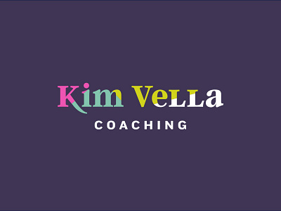 Work in progress - logo concept #3 for Kim Vella Coaching ardent brand branding coaching didone logo logo design purple visual identity
