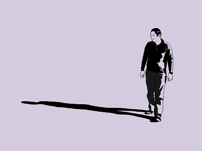 LF shadows series // James 〰️ Illustration apple pencil black drawing illustration lavender lilac man minimal procreate purple
