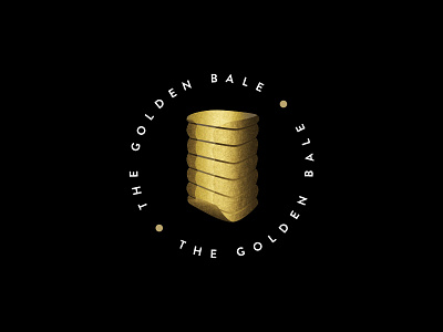 The Golden Bale logo design bale brand branding cotton gin ginning gold golden logo logo design metallic visual identity