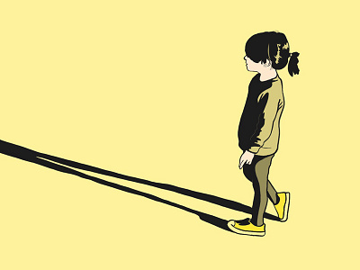 LF shadows series // Amelia 〰️ Illustration drawing girl illustration procreate silhouette yellow