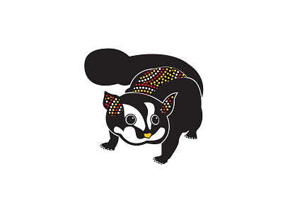 Aboriginal sugar glider illustration for logo aboriginal illustration indigenous logo sugar glider