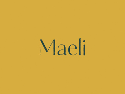 Maeli florist hand-lettered logo design