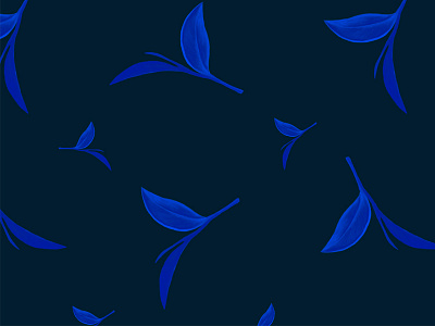 Spooky blue Halloween leaves wallpaper design blue floral foliage free freebie illustration leaves pattern procreate wallpaper