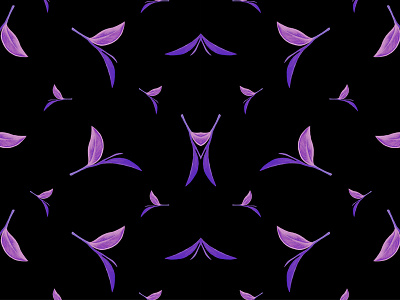 Spooky purple Halloween leaves wallpaper design