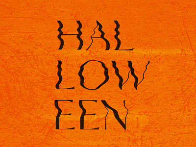 Halloween typography / manipulated type