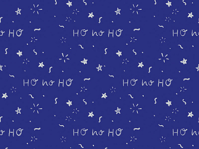 Ho, ho, ho | free downloadable Christmas wallpaper blue christmas hand lettered illustration pattern surface design wallpaper