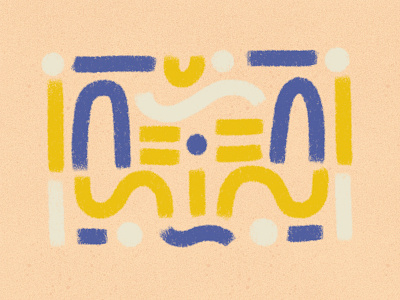 70s Aztec pattern motif / illustration