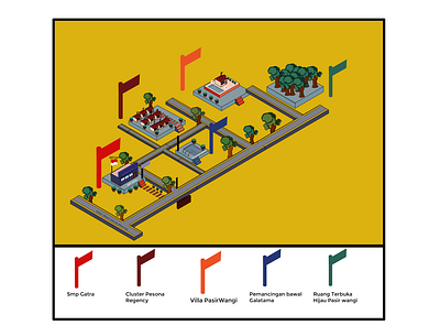 Infotainment map isometric design design flatdesign graphic design illustration illustration art illustrations infotainment isometric