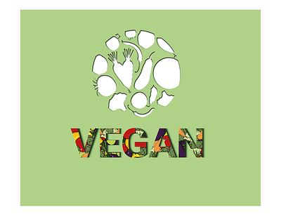 vegan papercut design flatdesign graphic design illustration illustration art illustrations vegan vegan day