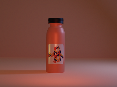 milk bottle 3d render 3d 3d render