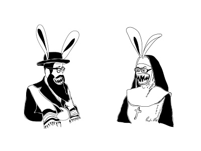 Rabbi & Nun nun rabbi rabbits teeth