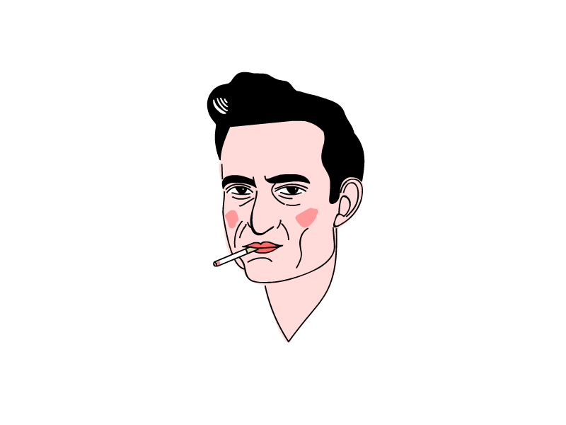 Johnny Cash animation cash gif johnny line smoking the walk