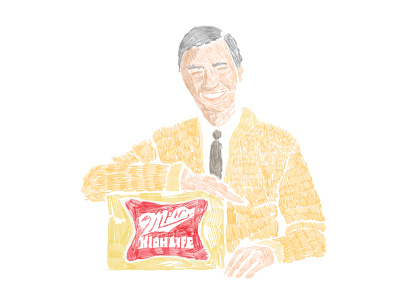 This is Mr. Rogers with a case of Miller High Life