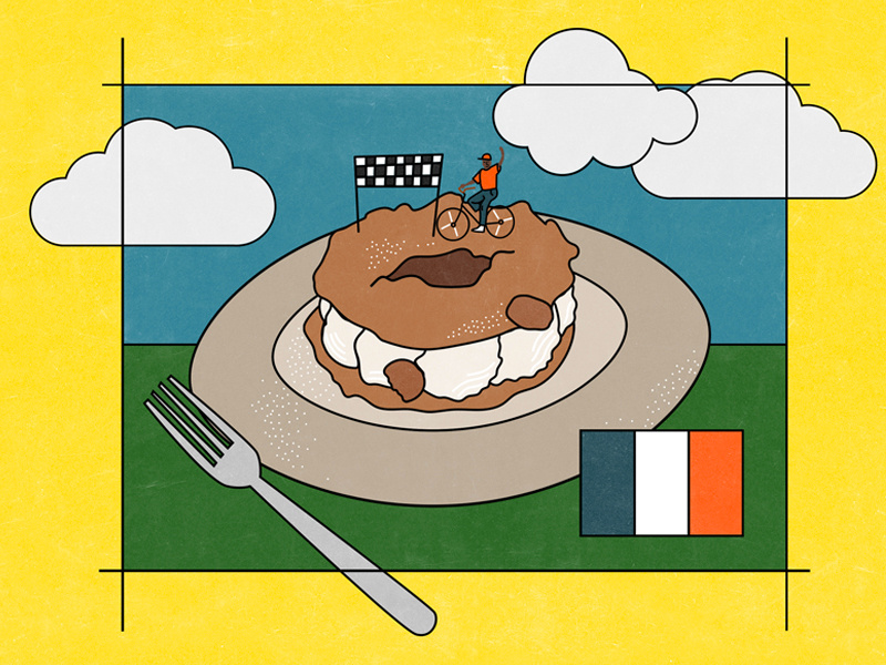 New work for Taste patisserie forklift bike ride editorial taste cooking food comic animation carolyn figel
