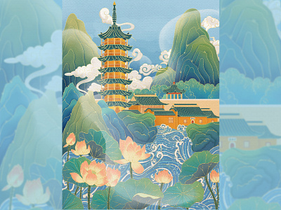 Practice illustration 1 : Chinese Style Illustration illustration