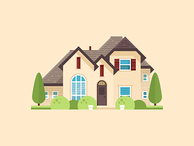 House house illustration property real estate