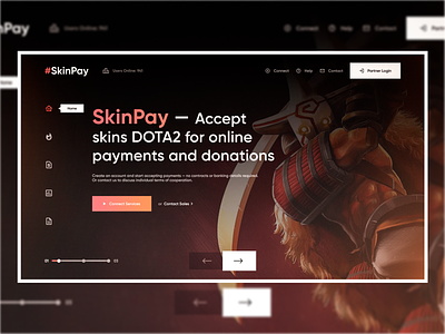 Game Online Payments Web Design Landing Page