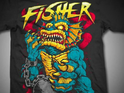 Fisher-man bachelor fish fishman metal monster punk shirt wedding