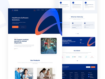 Web Landing Page For Techmeta Solutions challange clean clean website dailyui dailyuichallange dailyuichallenge digital digital agency graphic design landing page medical website minimal shot ui uidesign web design website