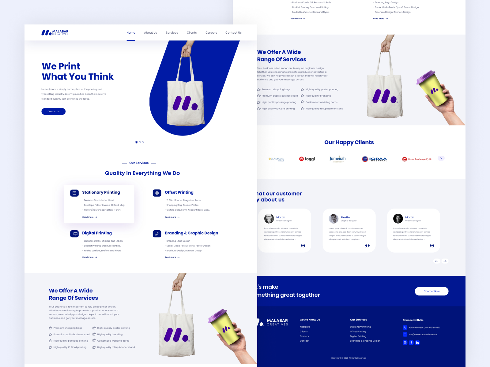 Landing Page For Malabar Creatives by ajinas_majeed on Dribbble