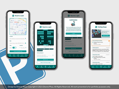 Parking App mobile app ui ux