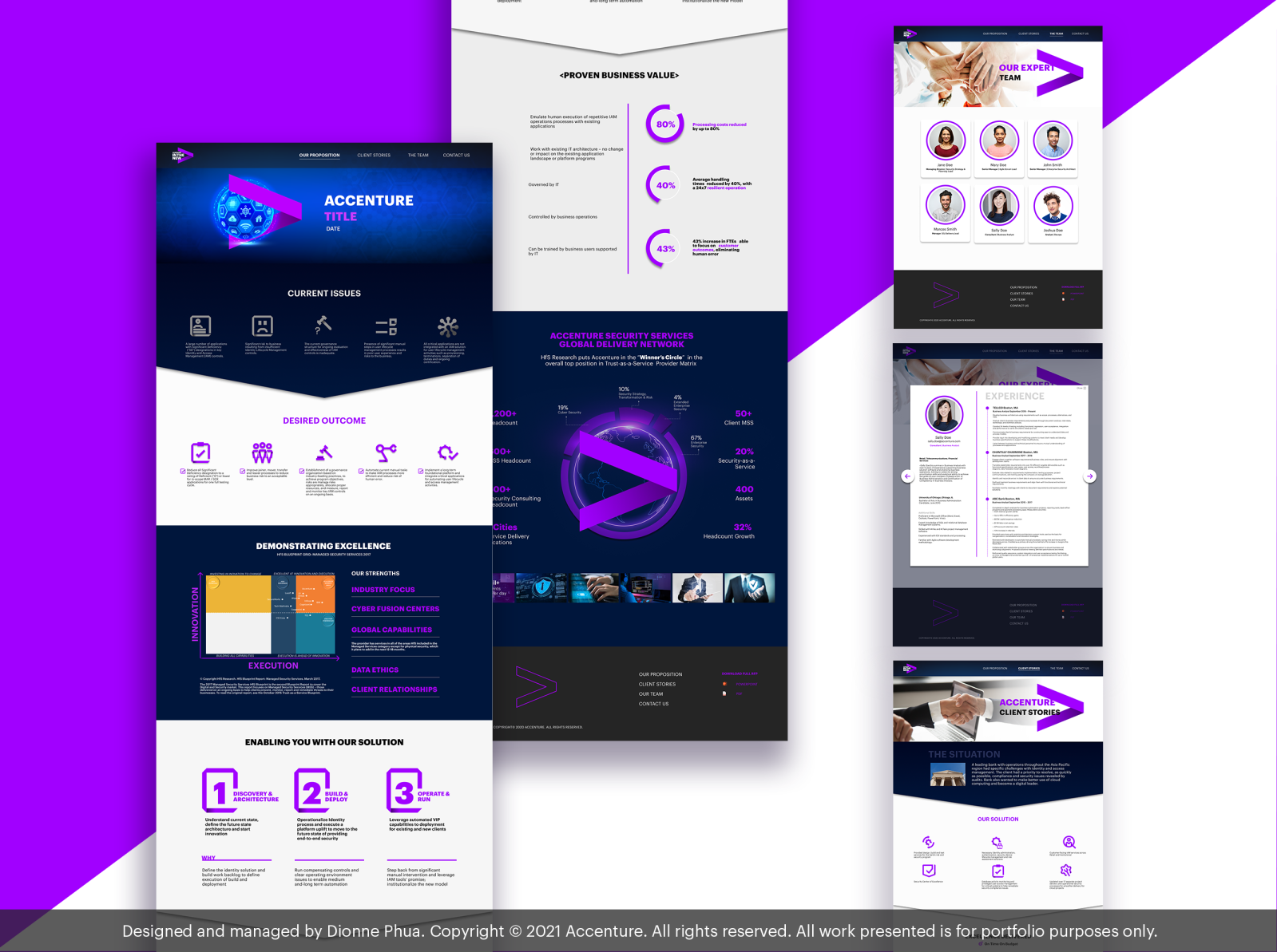 Accenture Microsite Template Design by Dionne Phua on Dribbble