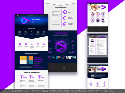 Accenture Microsite Template Design branding design illustration marketing ui ux web