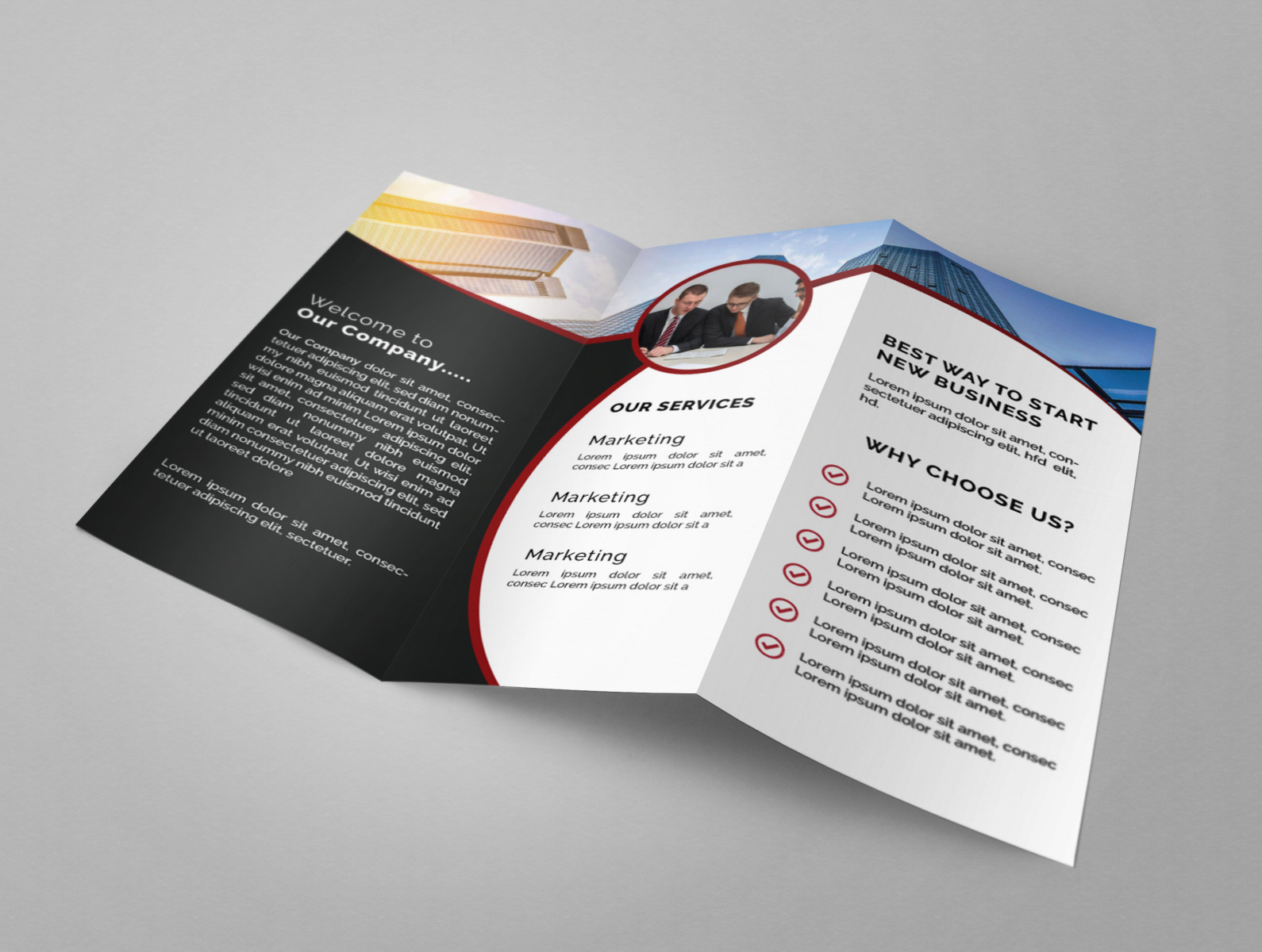 business trifold brochure by Sanjida Kabir Nila on Dribbble