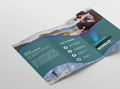 Travel trifold brochure bifold brochure design flyer designs logo trifold brochure design